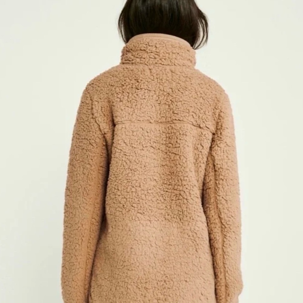 Abercrombie & Fitch Women’s Tan Half-Zip Sweater - Picture 3 of 6